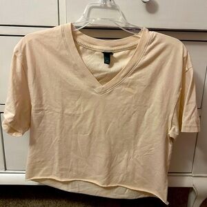 Wild and Fable cropped v-neck tee